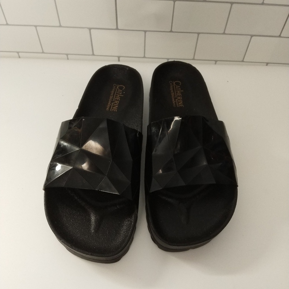 Catherine malandrino faceted slides sandals 41 11 - Picture 2 of 4